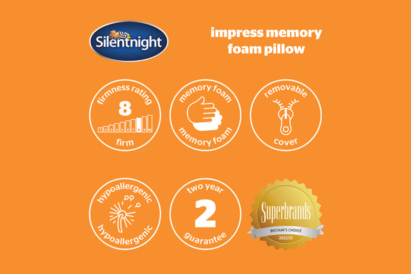 An image for Silentnight Impress Memory Foam Pillow – Firm