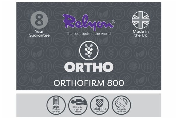 An image for Relyon Luxor Ortho 800 Pocket Mattress
