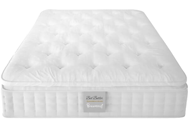 An image for Bed Butler Beaumont 3000 Pocket Natural Pillow Top Mattress + Artisan Divan Bed