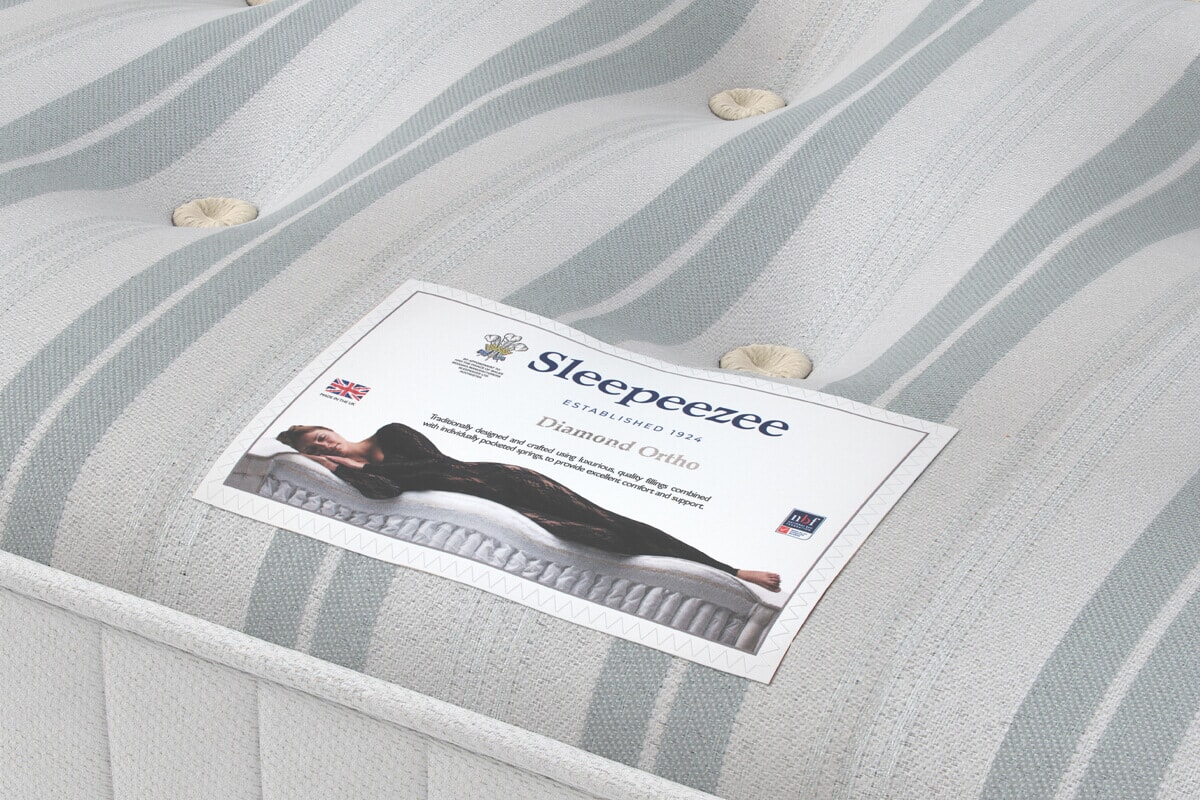 Sleepeezee Diamond Ortho Mattress + Premium Divan Bed An image for Sleepeezee Diamond Ortho Mattress + Premium Divan Bed
