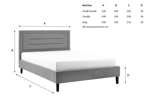 An image for Helsinki Grey Upholstered Bed