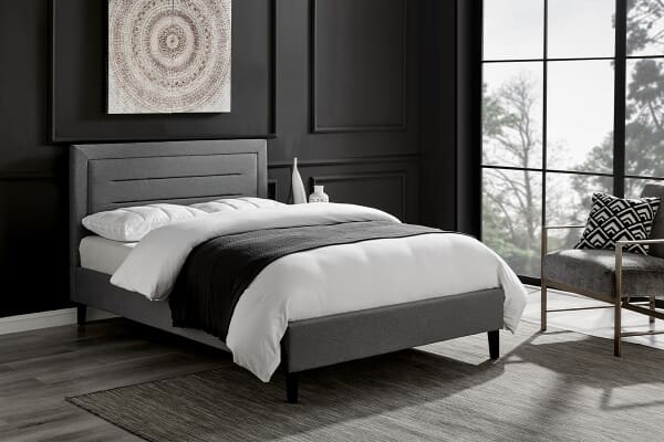 An image for Helsinki Grey Upholstered Bed