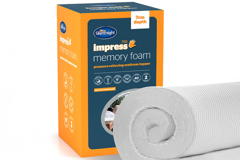An image for Silentnight Impress Memory Foam Mattress Topper – 7cm