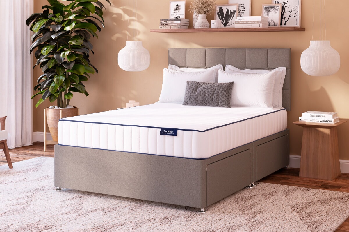 Coolflex Essentials™ Pocket Memory Hybrid Mattress + Premium Divan Bed ...