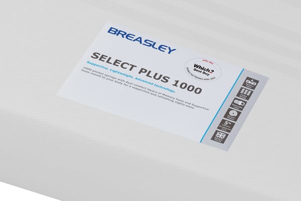 An image for Breasley Select PLUS Memory 1000 Pocket Mattress