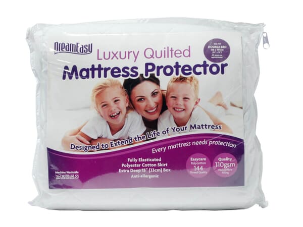 An image for DreamEasy Luxury Quilted Mattress Protector