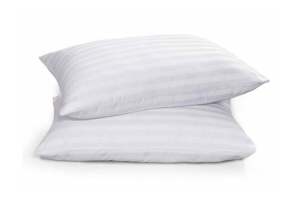 An image for Sarah Jayne Satin Stripe Cotton Pillow - 2 Pack