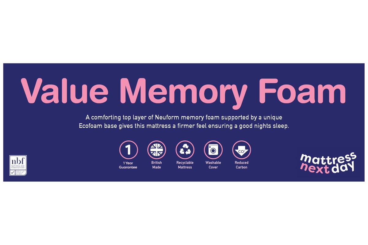 Value Memory Foam Mattress MattressNextDay