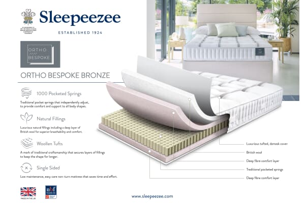 An image for Sleepeezee Ortho Bespoke Bronze 1000 Mattress