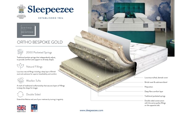 An image for Sleepeezee Ortho Bespoke Gold 2000 Mattress