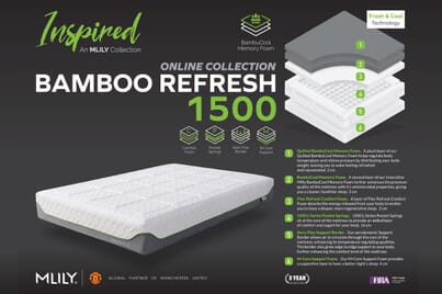 An image for MLILY® Bamboo Refresh 1500 Memory Hybrid Mattress