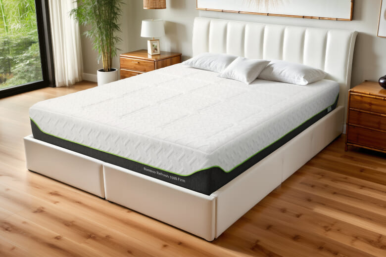 Product photograph of Mlily Bamboo Refresh 1500 Firm Ortho Memory Hybrid Mattress Super King from Mattressnextday