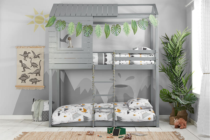 An image for Adventure Grey Kids Bunk Bed