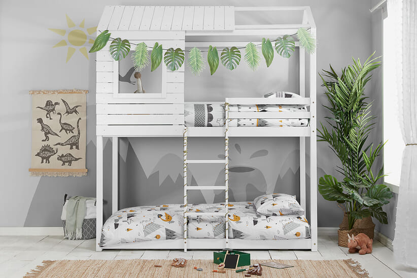 An image for Adventure White Kids Bunk Bed