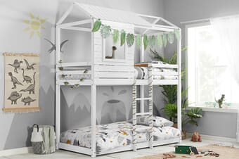 A product image for the Adventure White Kids Bunk Bed