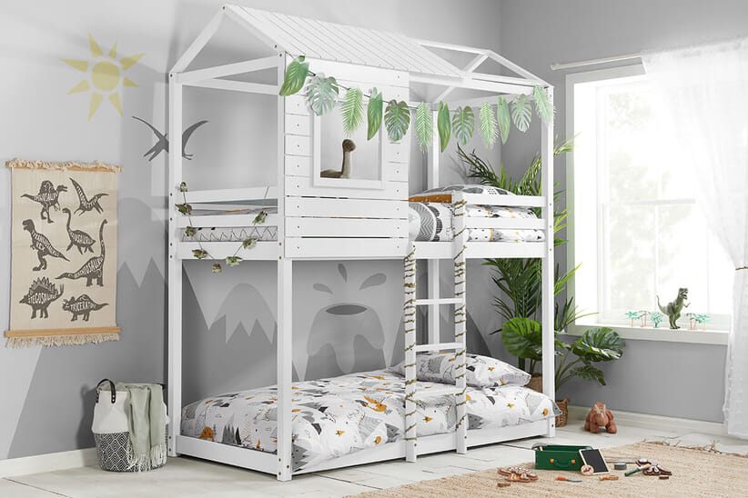 An image for Adventure White Kids Bunk Bed