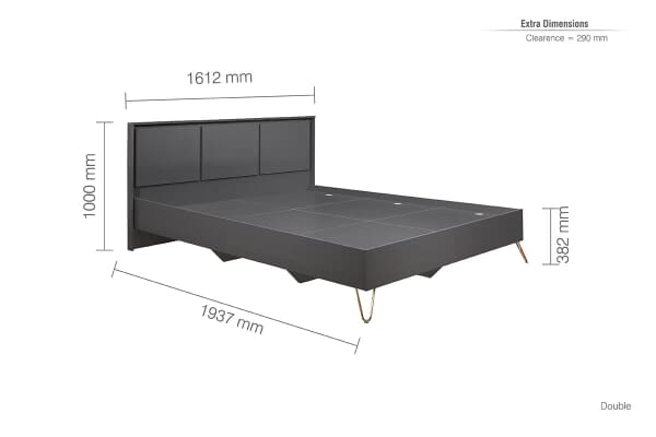 An image for Birlea Arlo Grey Fabric Bed
