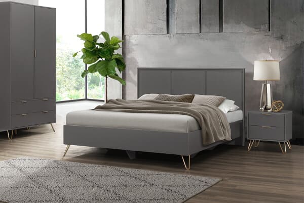 An image for Birlea Arlo Grey Fabric Bed