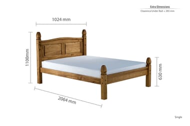 An image for Birlea Corona Low End Pine Bed