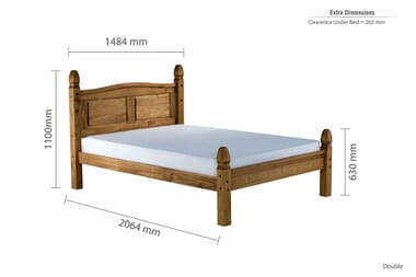 An image for Birlea Corona Low End Pine Bed