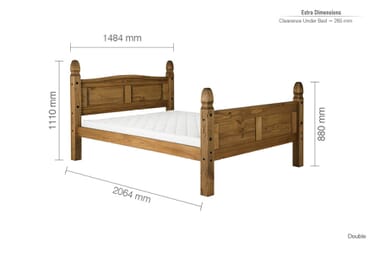 An image for Birlea Corona High End Pine Bed