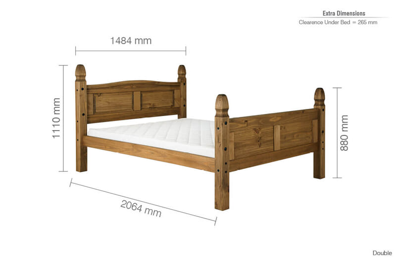 An image for Corona High End Pine Bed
