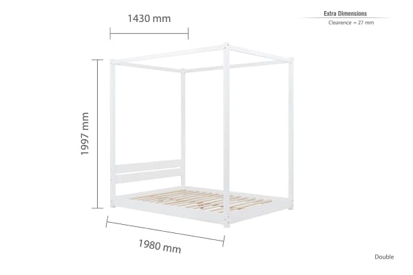 An image for Birlea Darwin White Four Poster Bed