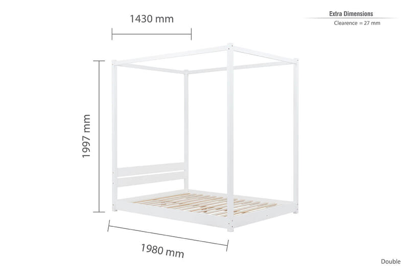 An image for Darwin White Four Poster Bed