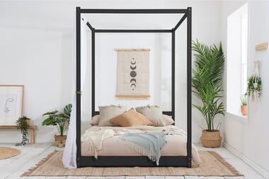 An image for Birlea Darwin Black Four Poster Bed