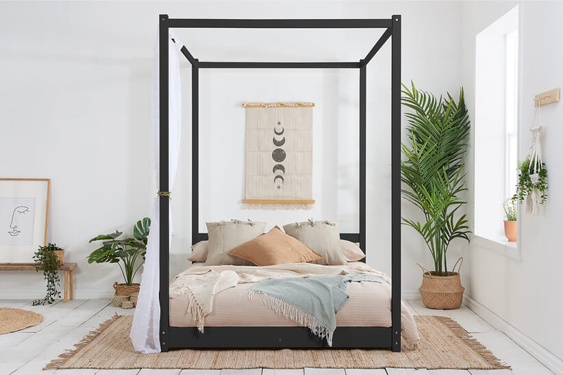 An image for Darwin Black Four Poster Bed