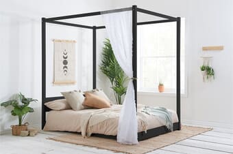 A product image for the Darwin Black Four Poster Bed