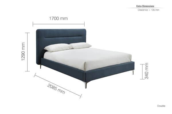 An image for Birlea Finn Blue Fabric Bed