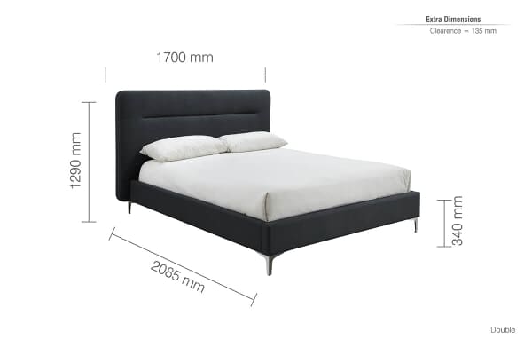 An image for Birlea Finn Black Fabric Bed
