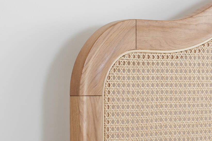 An image for Leonie Rattan Oak Bed