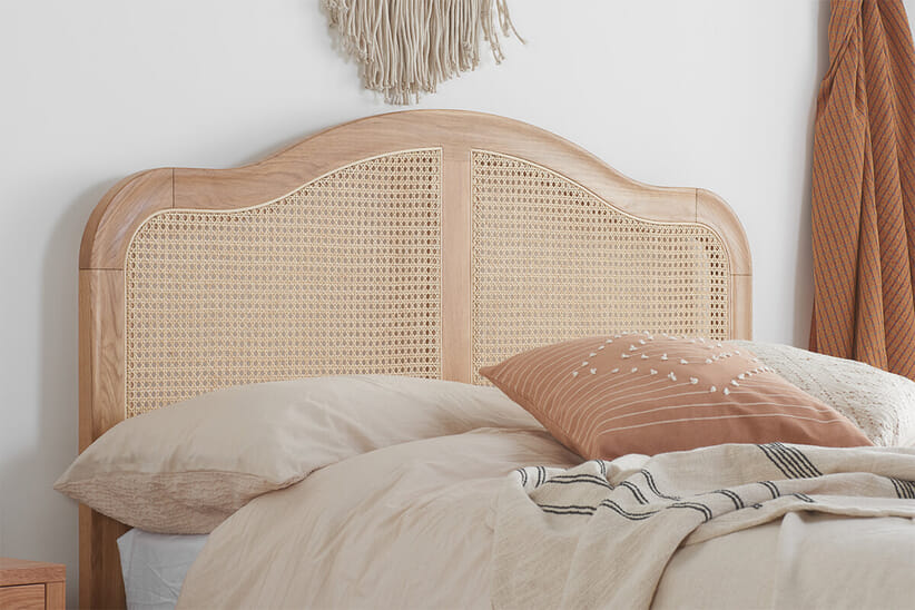 An image for Leonie Rattan Oak Bed