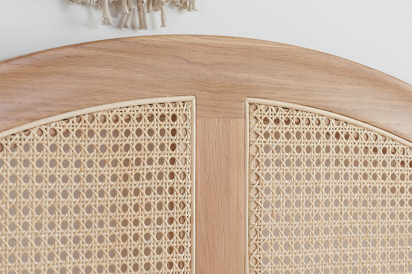 An image for Leonie Rattan Oak Bed