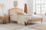 Leonie Rattan Oak Bed