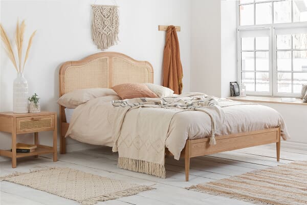 An image for Birlea Leonie Rattan Oak Bed