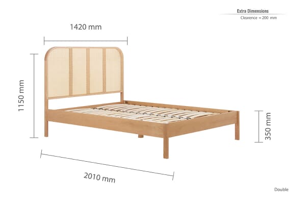 An image for Birlea Margot Rattan Oak Bed