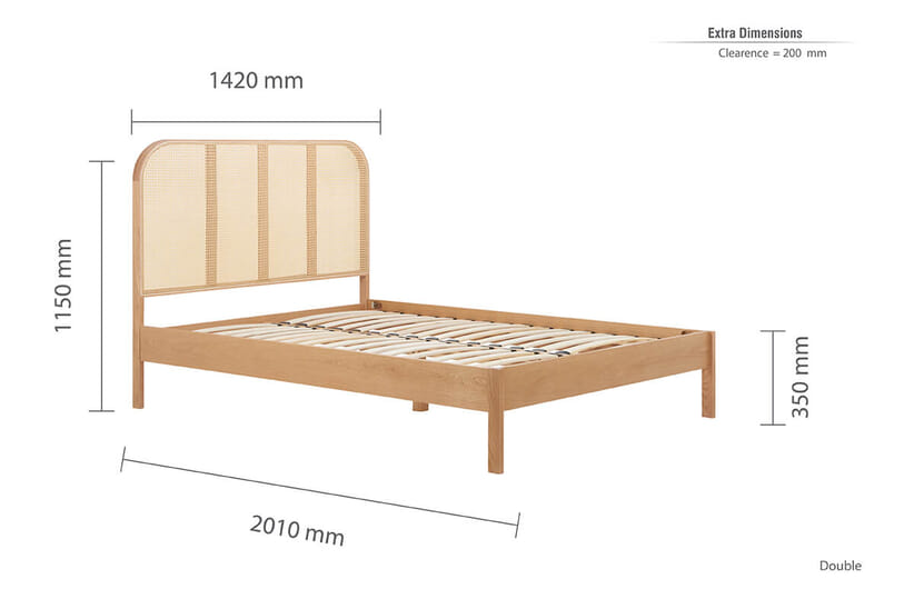 An image for Margot Rattan Oak Bed