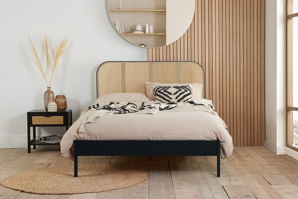 An image for Birlea Margot Rattan Black Bed