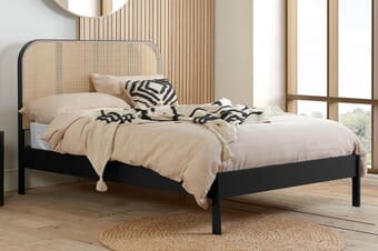 A product image for the Margot Rattan Black Bed