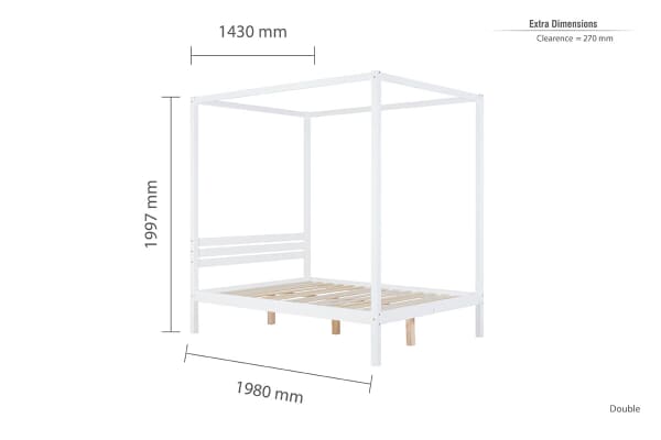 An image for Birlea Mercia White Four Poster Bed