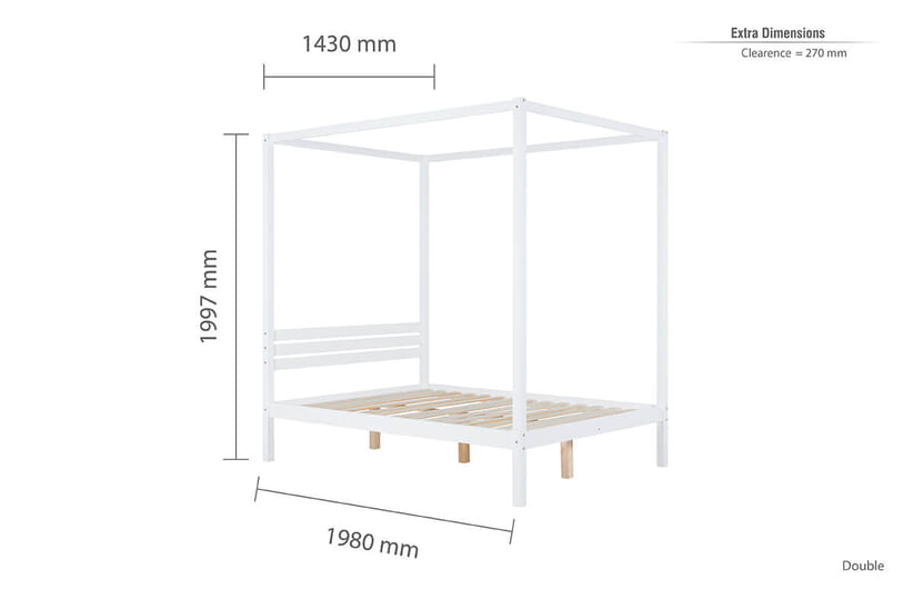 An image for Mercia White Four Poster Bed