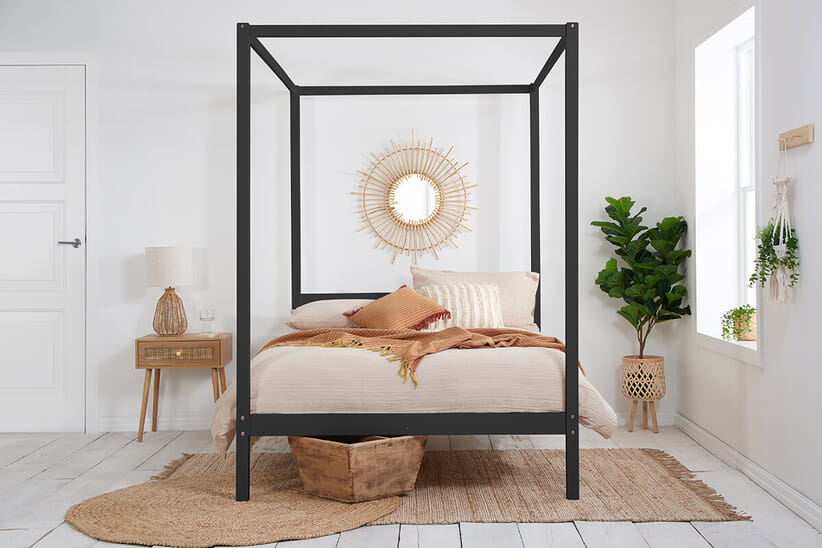 An image for Mercia Black Four Poster Bed