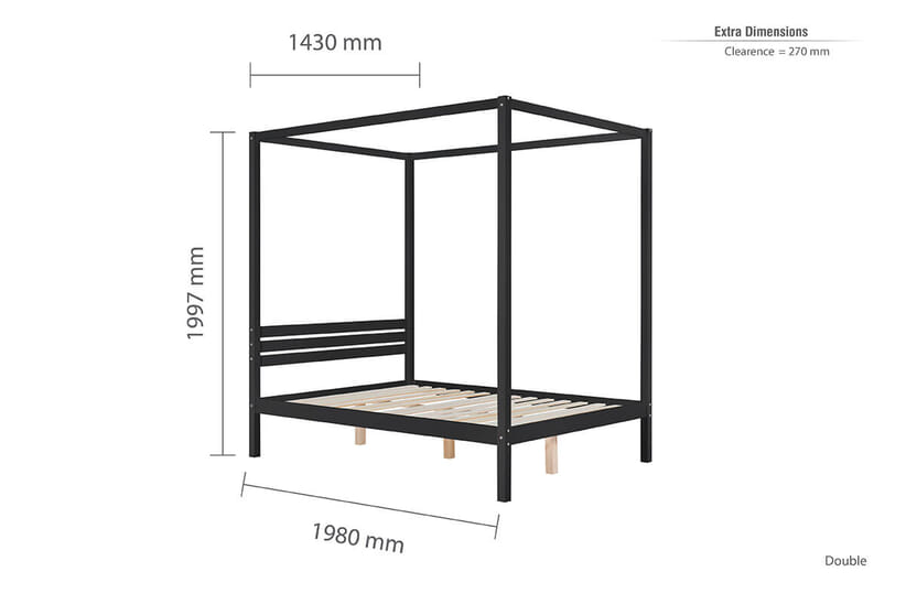 An image for Mercia Black Four Poster Bed