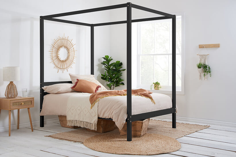 An image for Mercia Black Four Poster Bed