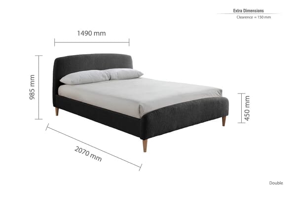 An image for Birlea Otley Charcoal Fabric Bed