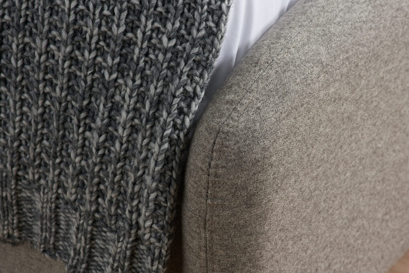An image for Quebec Grey Fabric Bed