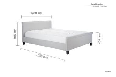 An image for Birlea Stratus Grey Fabric Bed